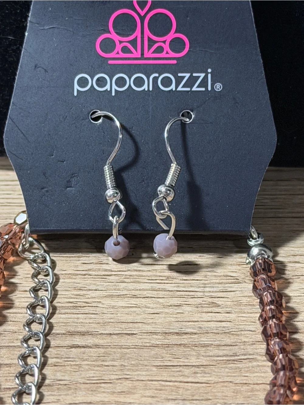 Paparazzi Rose and Mauve Beaded Layer Necklace